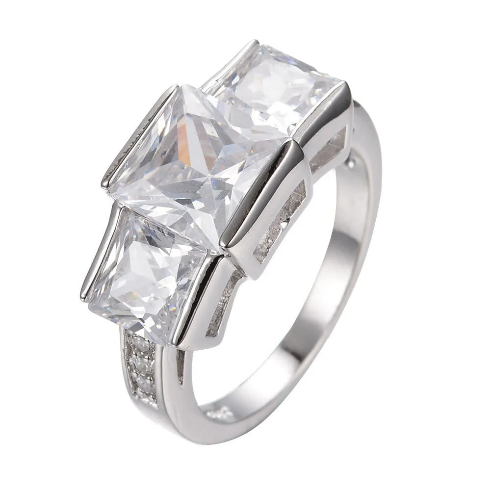 Women's copper electroplated colourful ring in geometric rainbow metal design, multiple colour options