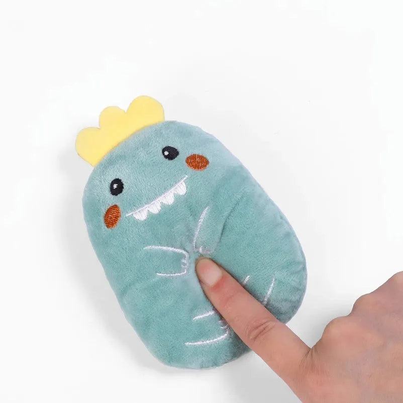 Four colourful catnip cat toys with chirping sounds for interactive play