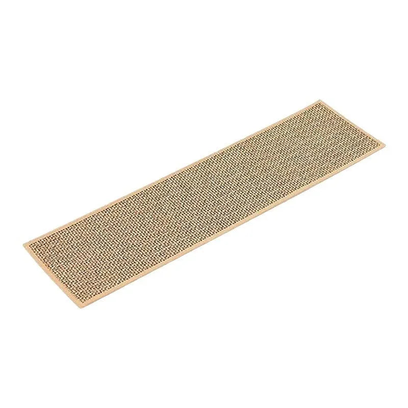 Japanese-style linen stair mat in camel colour with rubber bottom, 20cm by 76cm size