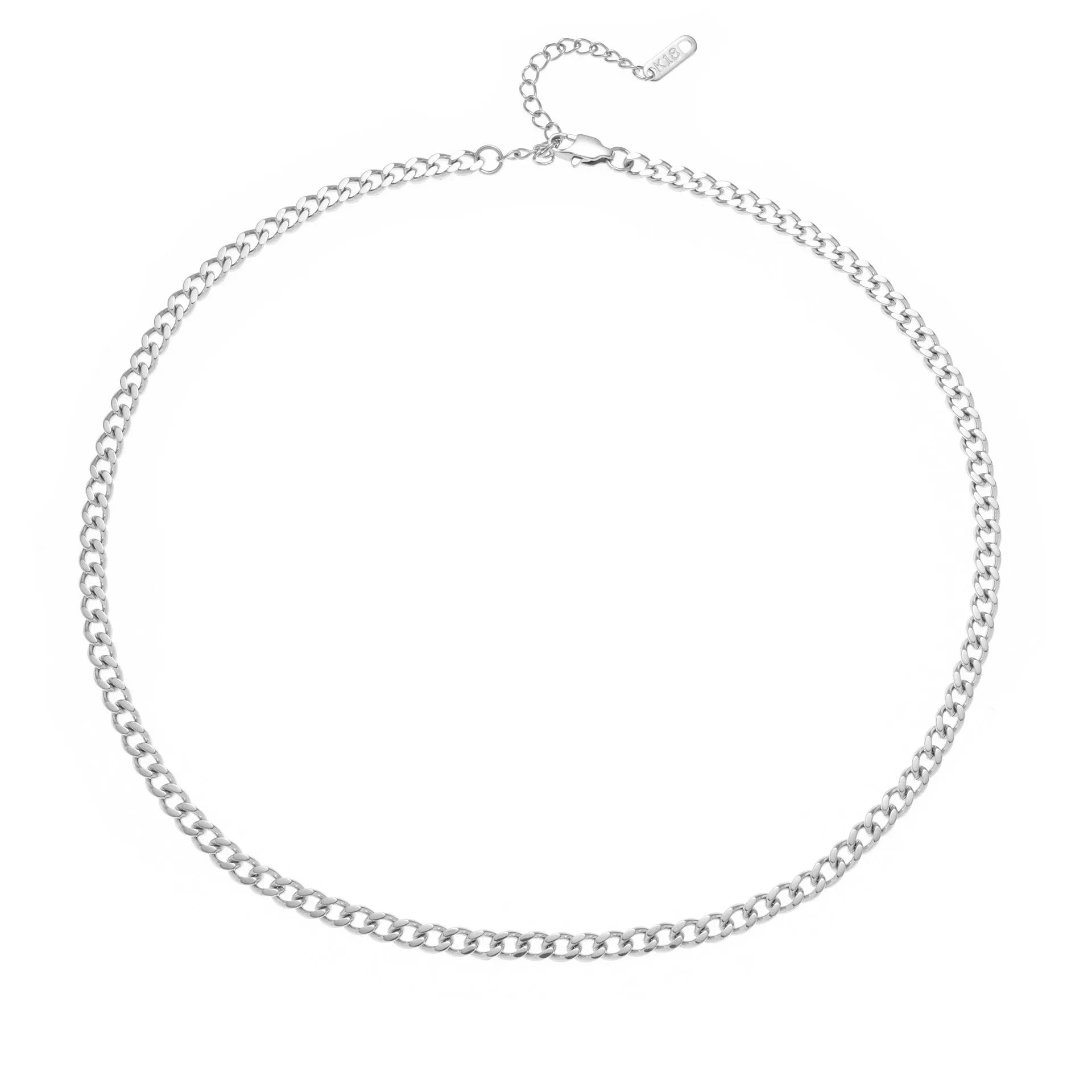 Gold electroplated titanium steel necklace with the letter 'A' pendant on a 40.5cm chain.