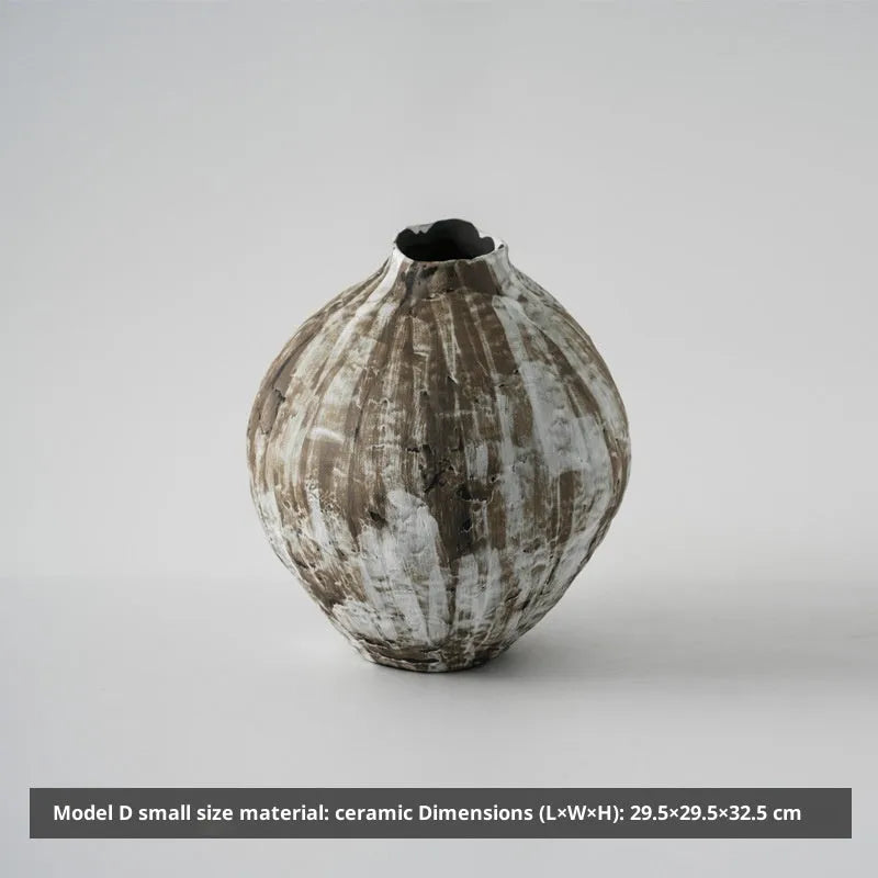 Hand-painted New Chinese style white porcelain ceramic vase in multiple sizes for home decor