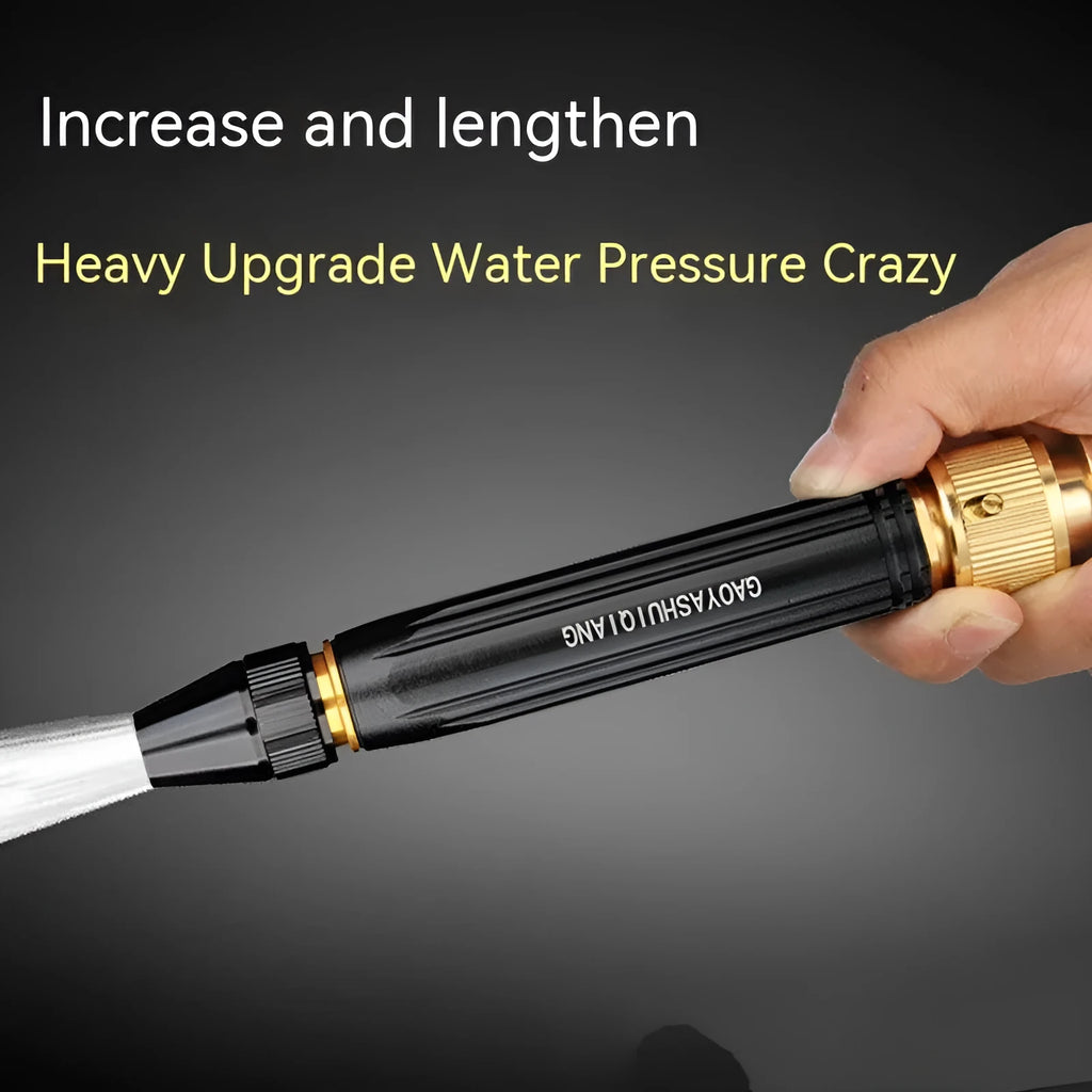 Black straight car washing water gun with choice of alloy or plastic body and nozzle type.