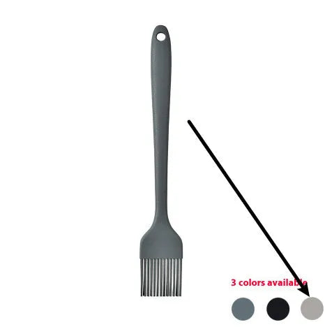 12-piece silicone kitchenware set with rotating storage bucket showing utensils in black, dark grey or khaki colours