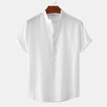 Men's casual short sleeve pullover shirt with floral print, available in multiple colours, sizes S to 2XL