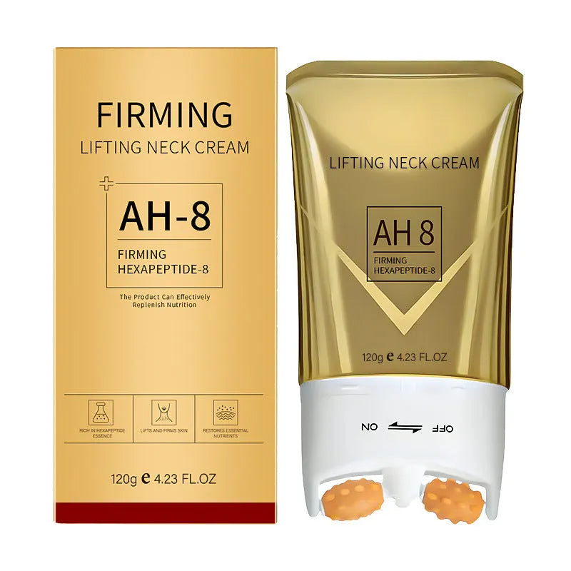 Roller neck cream tube with firming moisturiser properties, 120g net content
