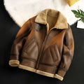 Men's Winter Fleece Cashmere Leather Coat Casual Solid Colour Polyester Jacket Black Dark Brown Sizes M L XL 2XL 3XL Teenagers Adults Male Casual Wear Outerwear