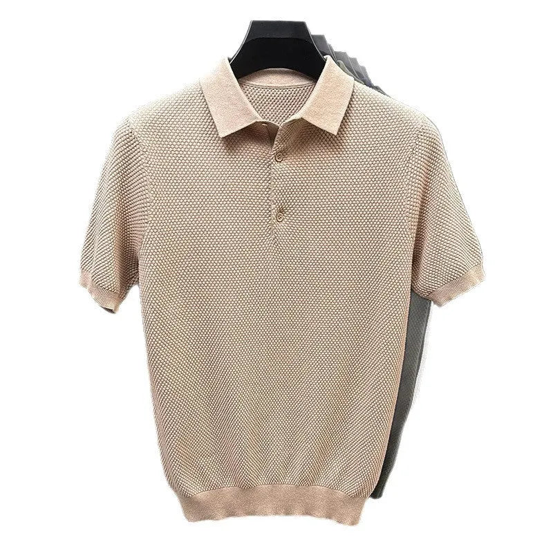 Men's loose fit cotton short sleeve pullover sweater in various colours and sizes