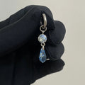 Water drop pendant earrings in geometric shape, copper with electroplating, available in multiple colours for women