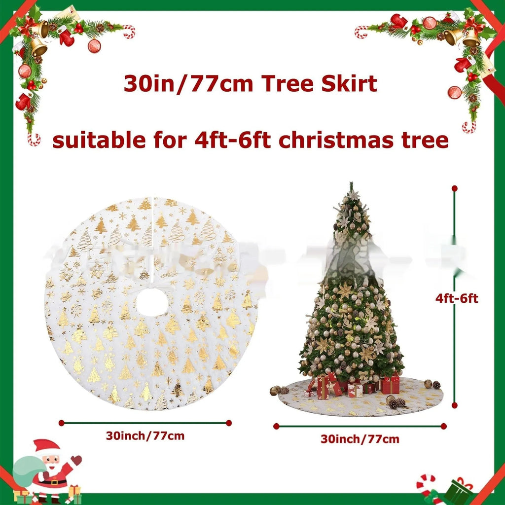 Plush Christmas tree style rug mat in red and green for festive floor decoration.