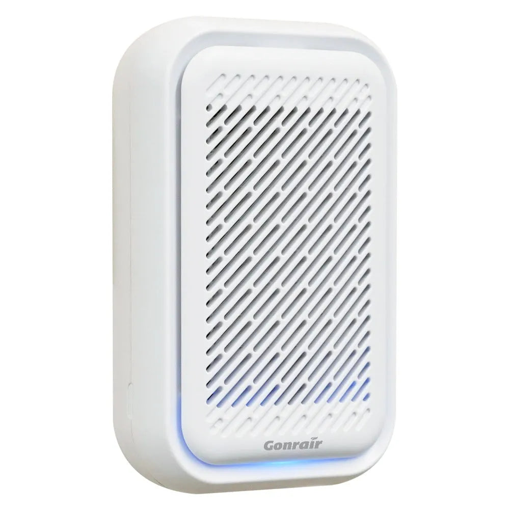 White wall-mounted air purifier with direct plug-in design for small rooms