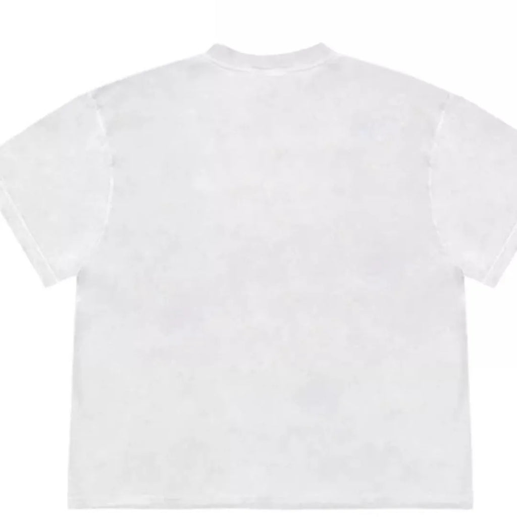 Blueberry patchwork pattern T-shirt with short sleeves and round neck in loose fit styling