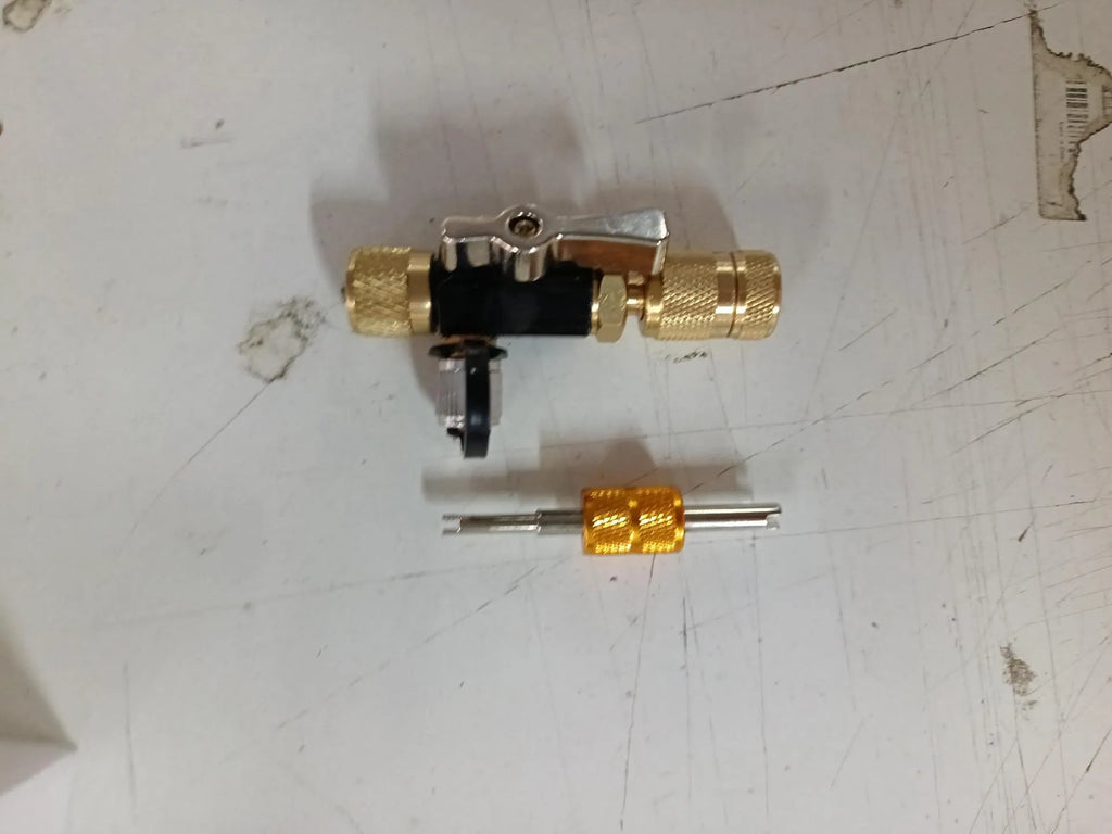 Metal vacuum valve core disassembly tool set for bicycle tyre maintenance