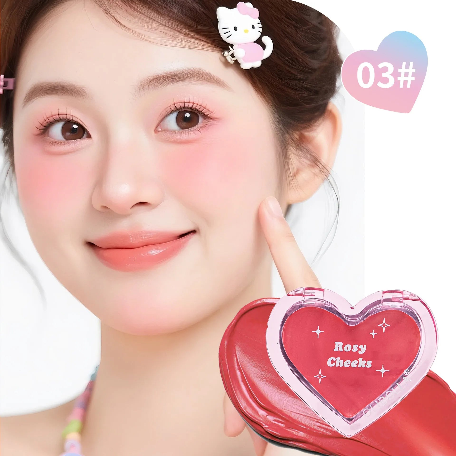 Love Water Light Blusher Lips And Cheeks Dual-use powder cream compact 3.8g in four style options