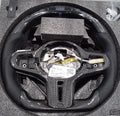 Black carbon fibre BMW steering wheel with LED display and heating controls