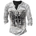 Printed men's long-sleeved sports t-shirt in imitation cotton fabric with round neck and street-style graphics