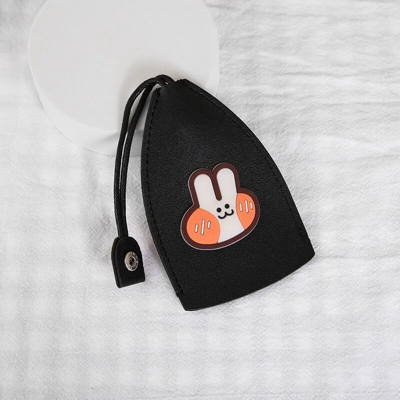 Colourful cartoon pull-out key case in PU leather for car key protection