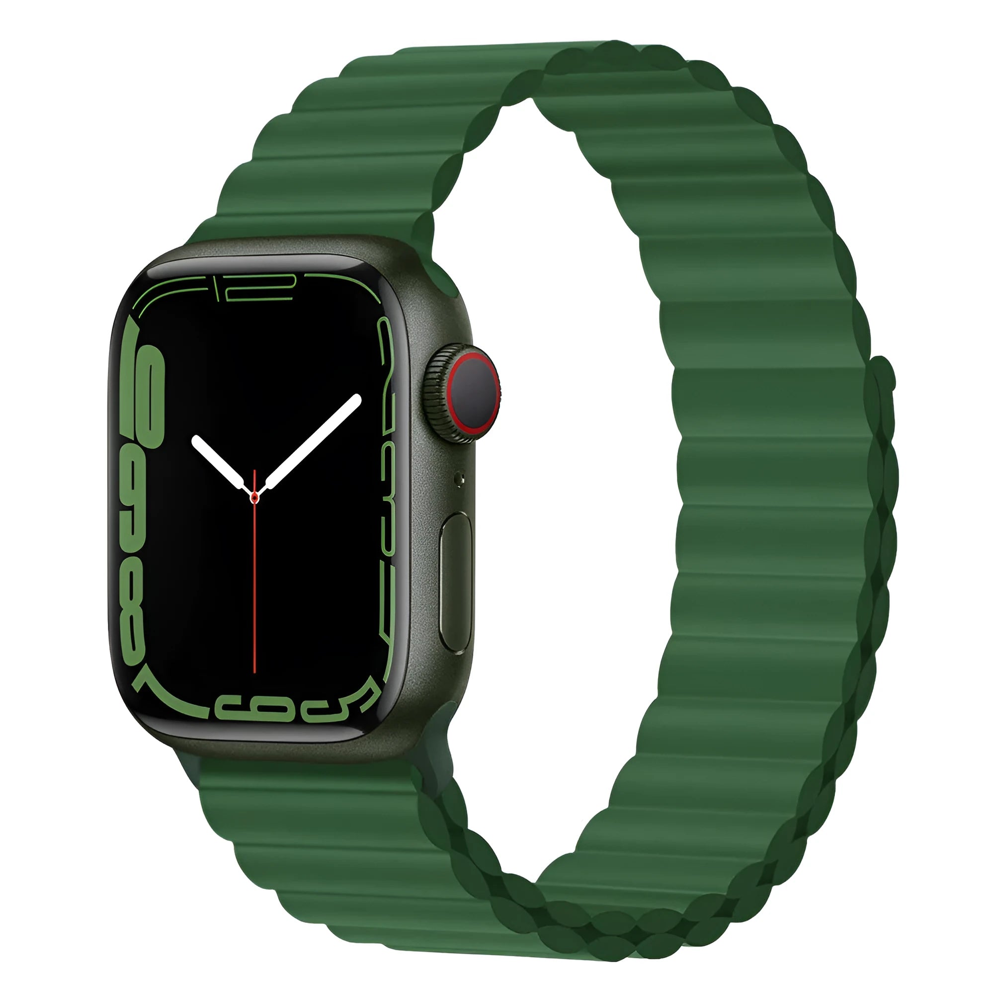 Silicone loop magnetic watch strap in starlight colour compatible with Apple Watch 38mm