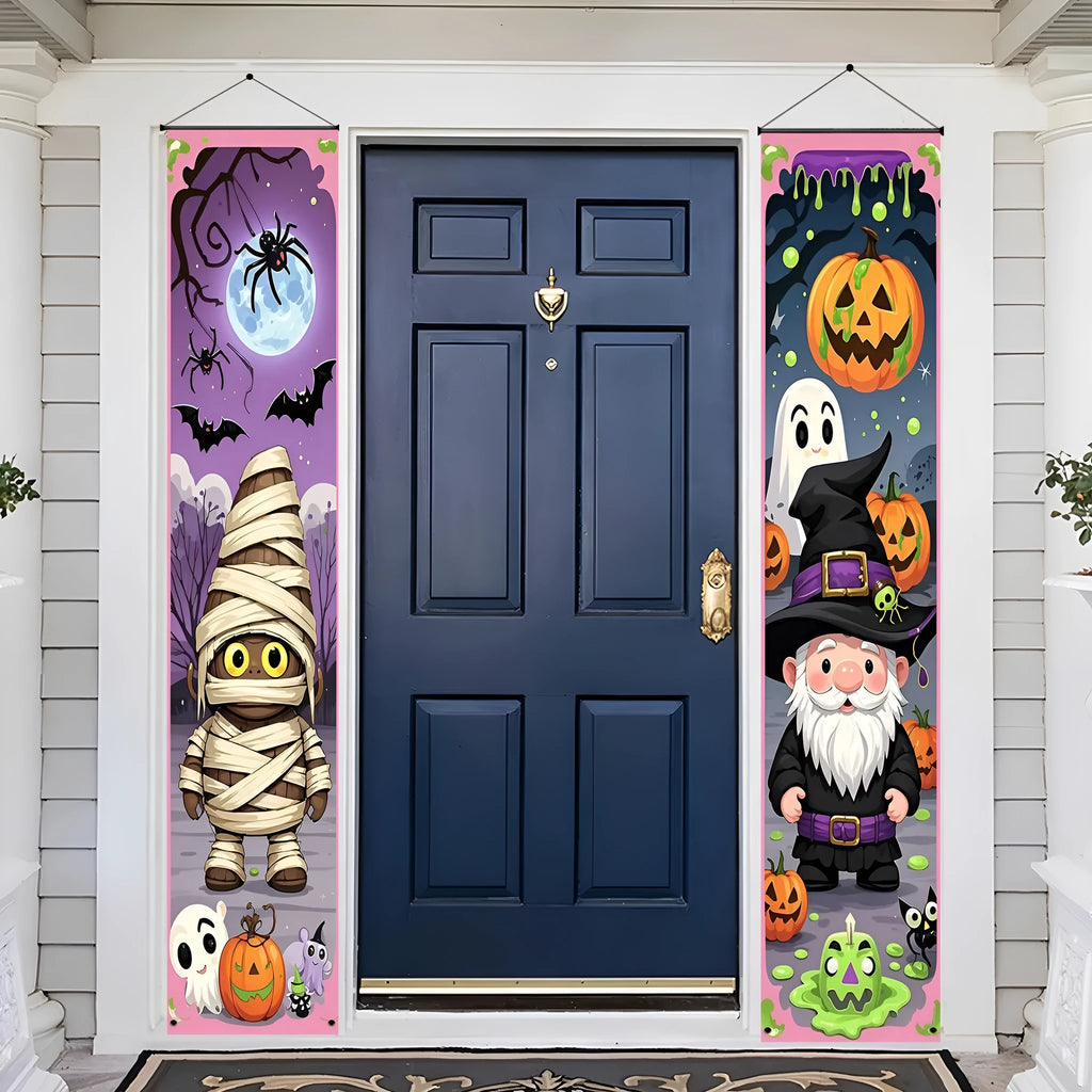 30x180cm Halloween couplet decorations hanging flag banner pairs for door and wall decorations