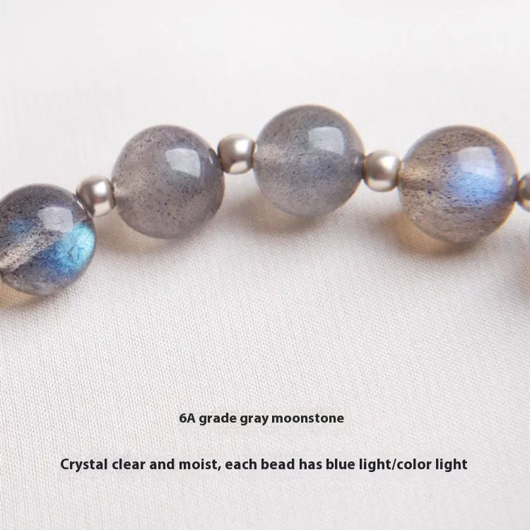 Women's 925 silver moonlight bracelet with lime and strawberry crystal charms.