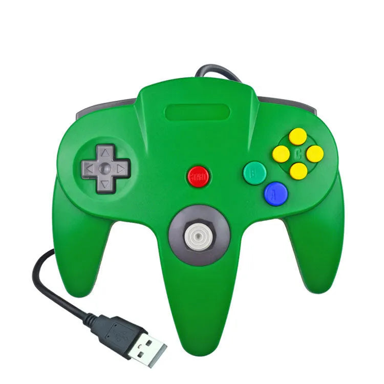 USB N64 controller for PC computer gaming in multiple colour options