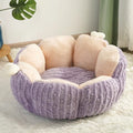 Soft purple and green cactus-shaped cat litter kennel bed for dogs and cats in large and small sizes