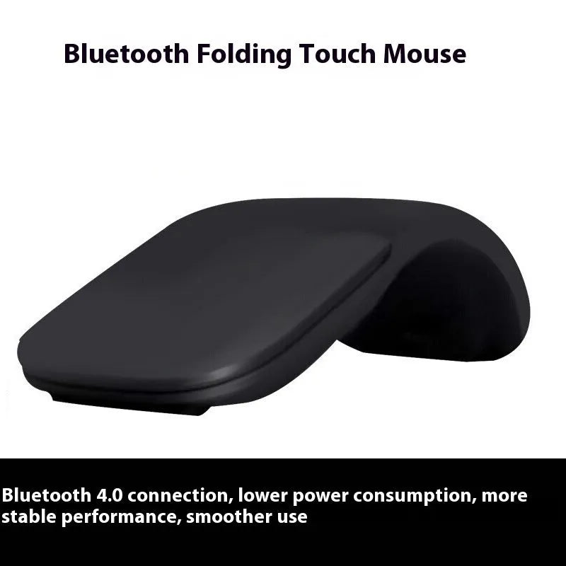 Folding Bluetooth touch wireless mouse showing compact design and multiple colour options