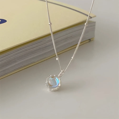 925 sterling silver geometric ornamental necklace with curb chain, adjustable 41-50cm