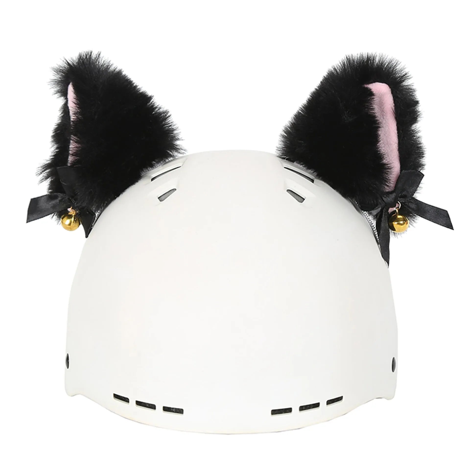 A plush fabric cartoon helmet cover set for adults, showing character designs like a bear and dinosaur for cosplay.