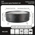Portable stainless steel barbecue grill with detachable design for outdoor camping and picnics