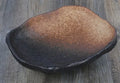 Japanese-style irregular shaped ceramic sashimi bowl with floral decorations measuring 24x21.5x7.5cm