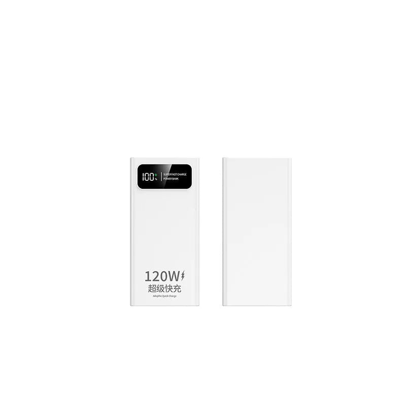 120W fast charging 50000mAh large capacity power bank with PVC shell, black colour