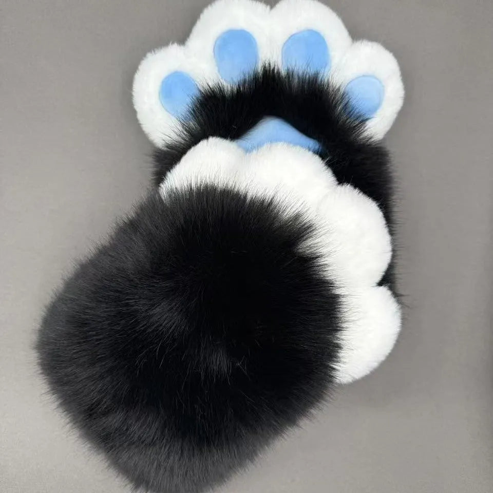 Colourful animal claw cosplay gloves in nylon material showing multiple colour options