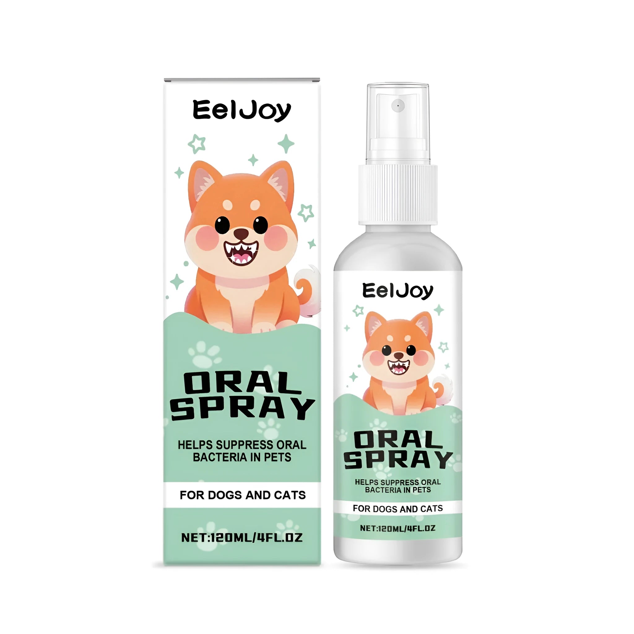 120ml bottle of pet oral spray for dog and cat dental care with chlorhexidine