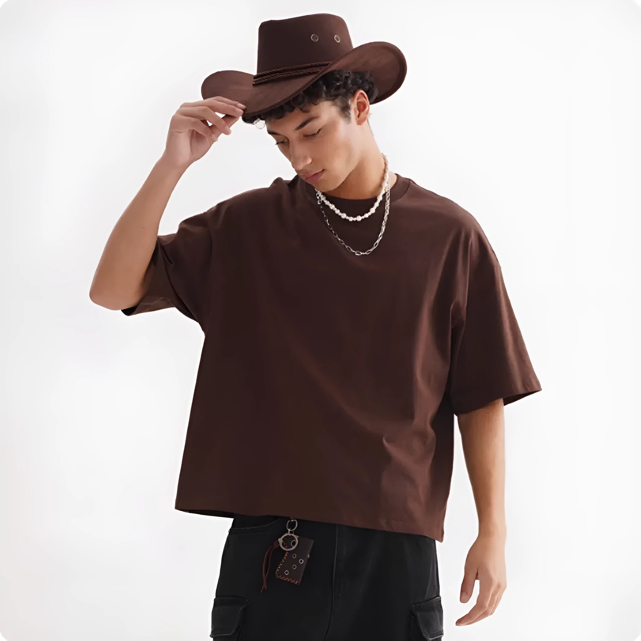 Men's pure cotton American style loose fit t-shirt in multiple colours