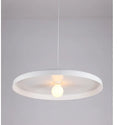 Aluminium alloy coffee shop chandelier in black, shown in three size options: 35cm, 50cm, and 60cm diameter.