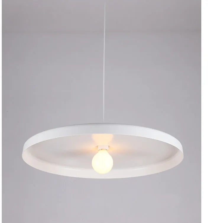 Aluminium alloy coffee shop chandelier in black, shown in three size options: 35cm, 50cm, and 60cm diameter.