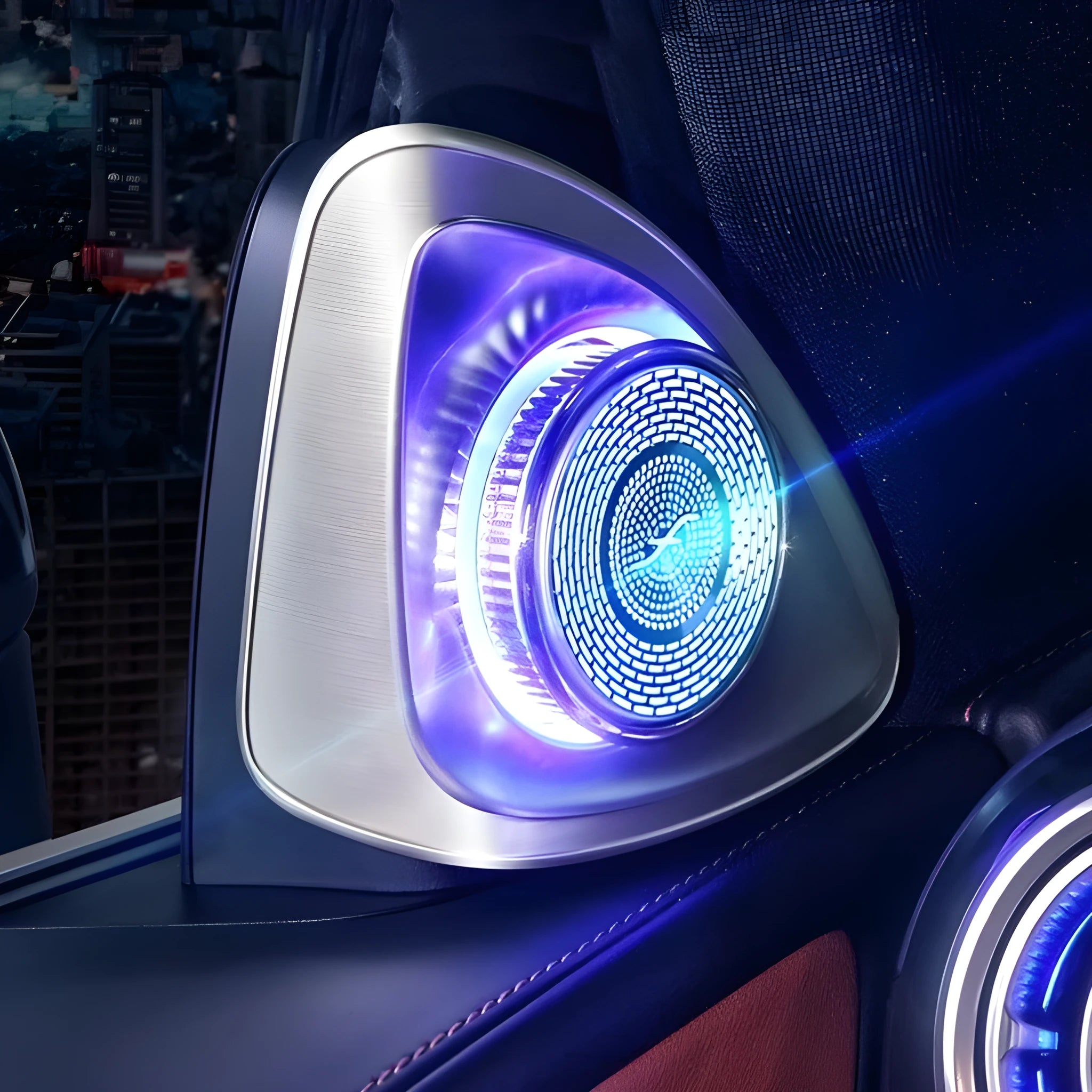 Burmester audio speaker pair for Mercedes-Benz GLC with rotating tweeter design
