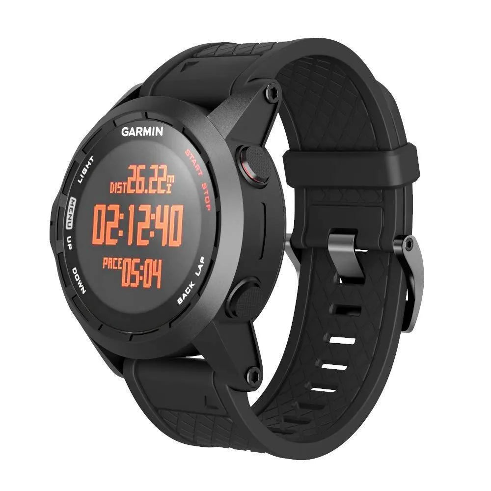 26mm black silicone watch strap with stainless steel buckle for Jiaming watches