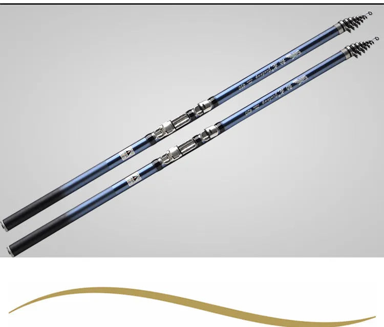 Full carbon blue rock fishing rod with 6 sections for sea fishing hard tonality