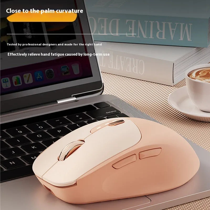 Wireless Bluetooth mouse in Matcha Green colour showing ergonomic shape and silent click buttons