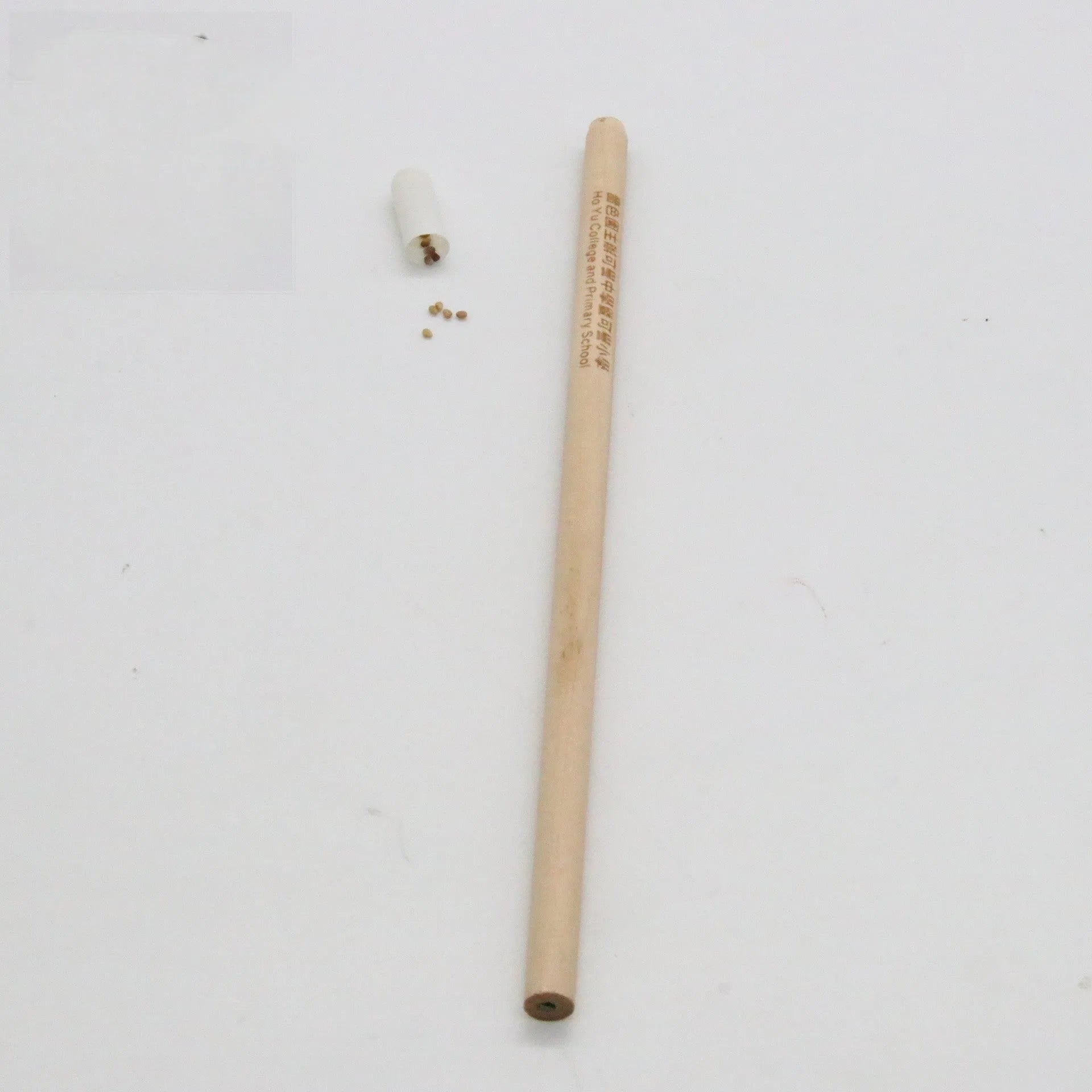 HB hardness seed pencil refill in multiple colours with degradable capsule containing plant seeds