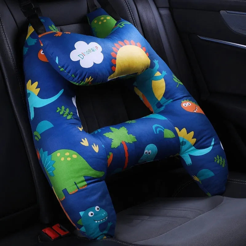 55x70cm automotive headrest pillow with colourful print pattern and pearl cotton filling for car passenger comfort