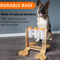 Wood colour 31x30x20cm wooden dog puzzle toy with treat dispensing compartments