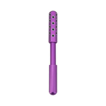 Germanium particles roller beauty massage instrument in purple colour with 24 ball rollers