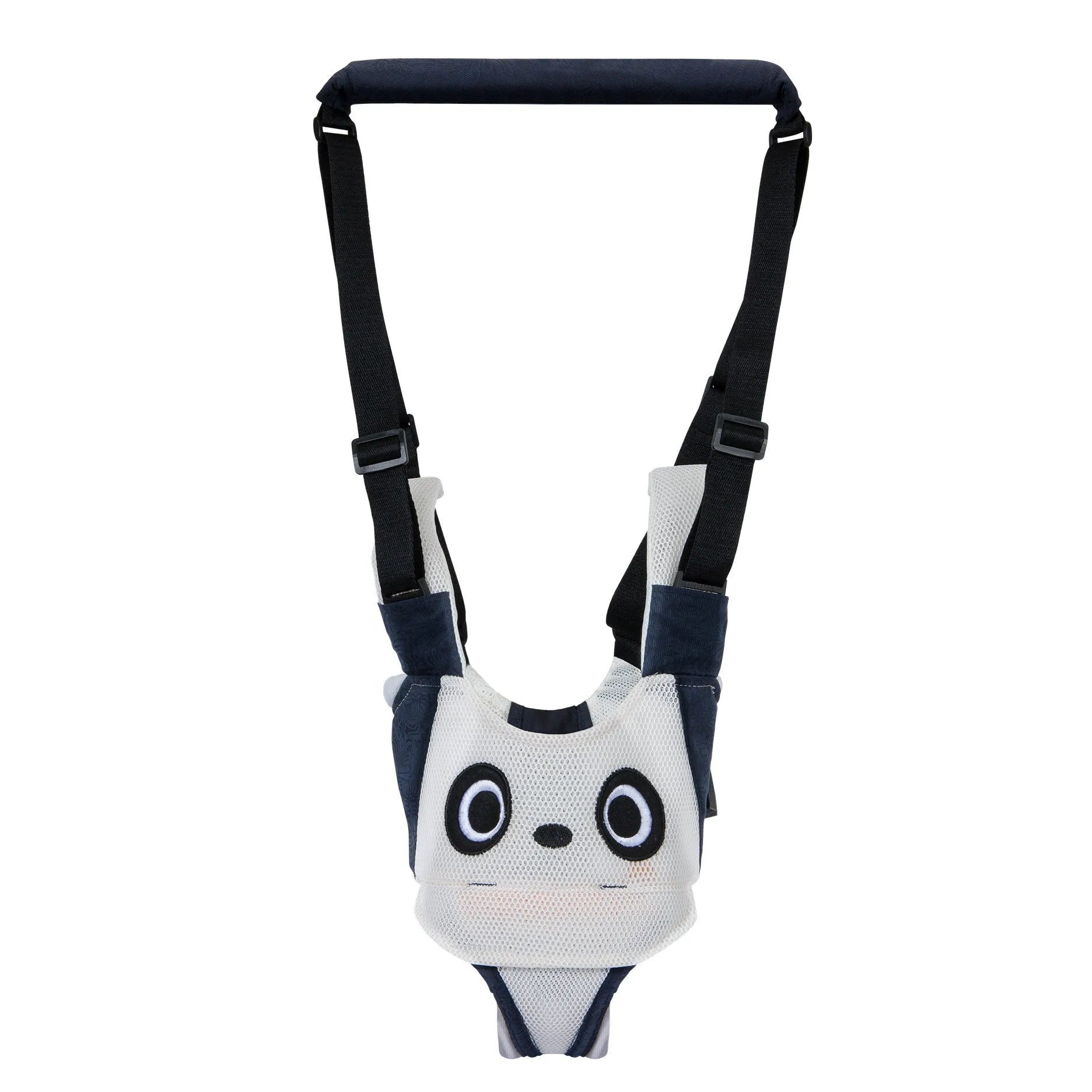 Cotton baby walking harness belt in blue colour with adjustable straps for toddler walking assistance