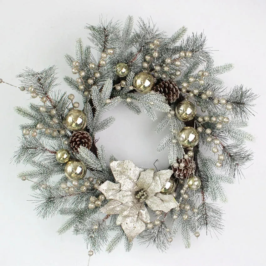 Garland rattan upside down Christmas door hanging decoration in plastic for outdoor home use