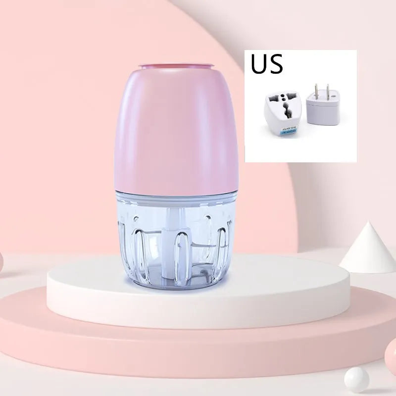 Cherry blossom powder plastic electric ice crusher 200W 105x105x205mm on countertop