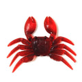 8cm PVC software crab fishing lure in brown or red crab colour for saltwater and freshwater fishing
