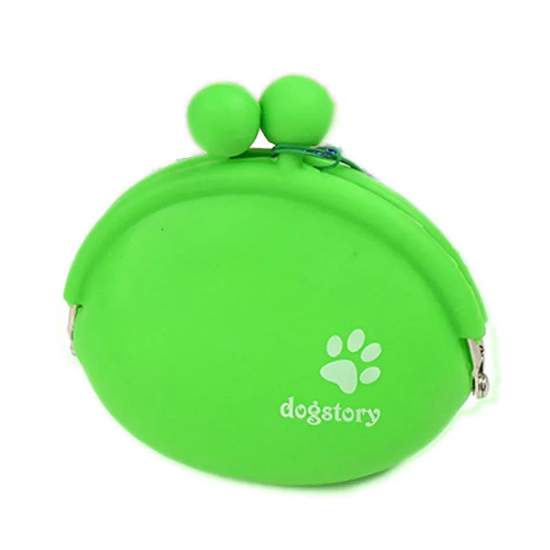 Silicone dog treat waist pouch in yellow with hook-loop fastening for training walks