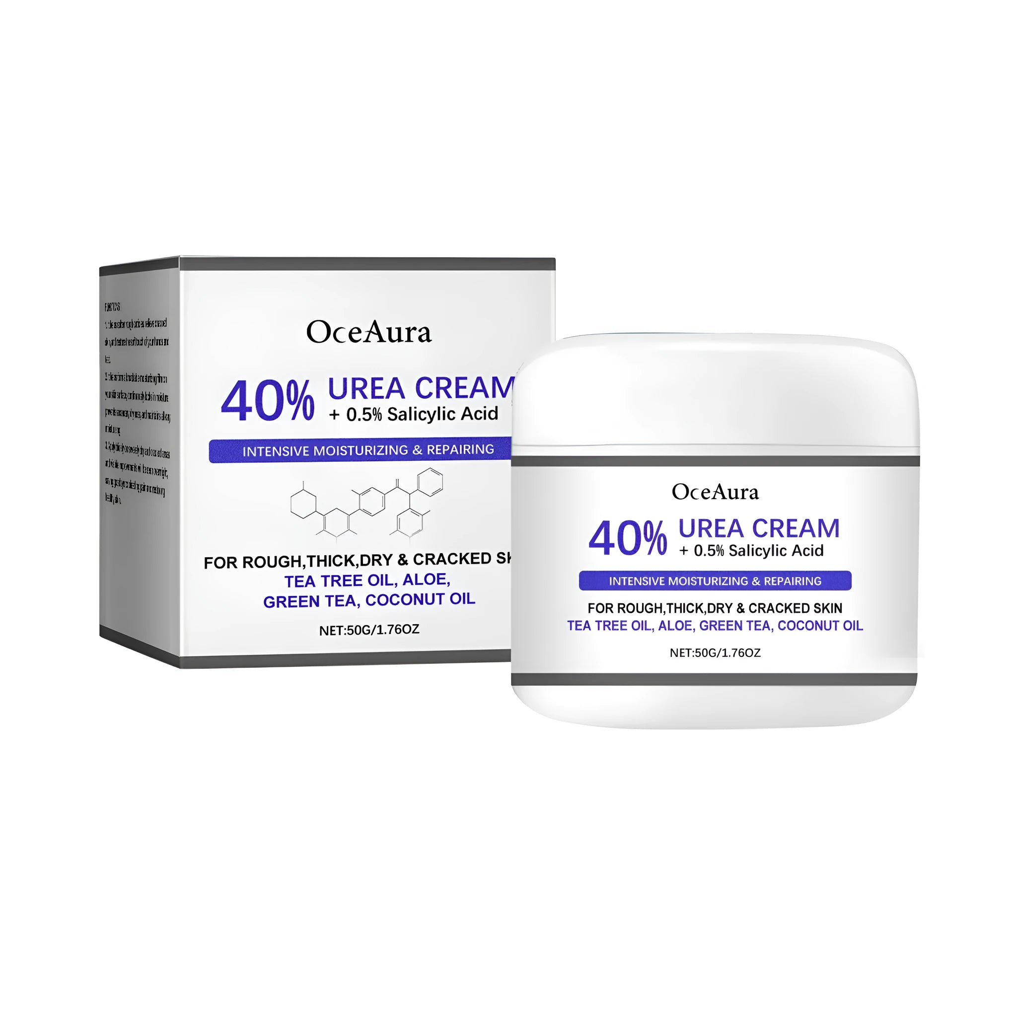 50g tube of anti cracking hand and foot cream with urea and salicylic acid.